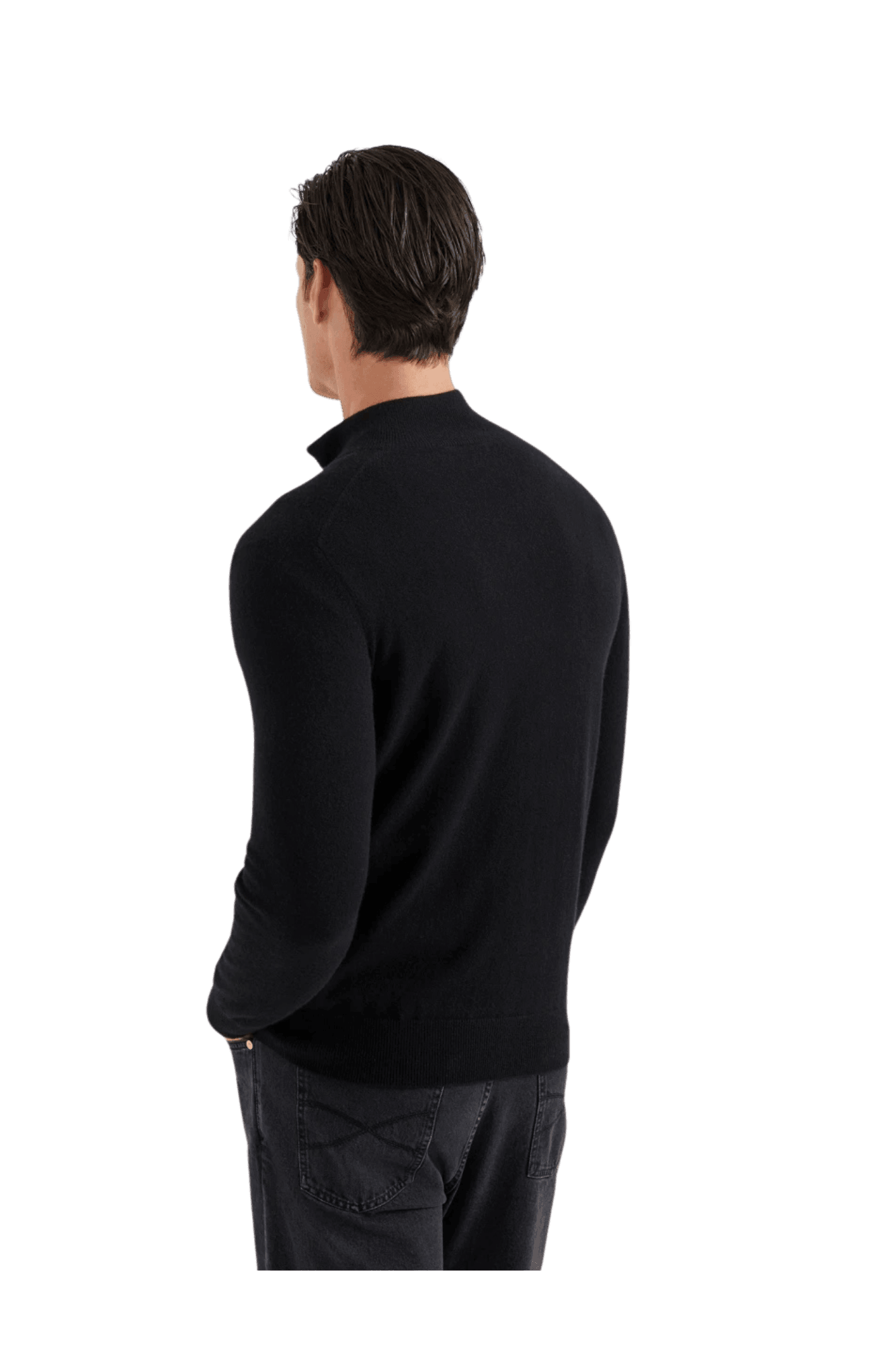 <tc>Brunello Cucinelli</tc> 男士拉鍊羊絨高領毛衣