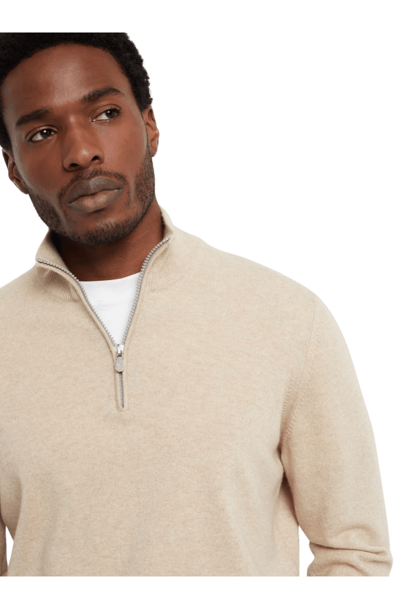 <tc>Brunello Cucinelli</tc> 男士拉鍊羊絨高領毛衣