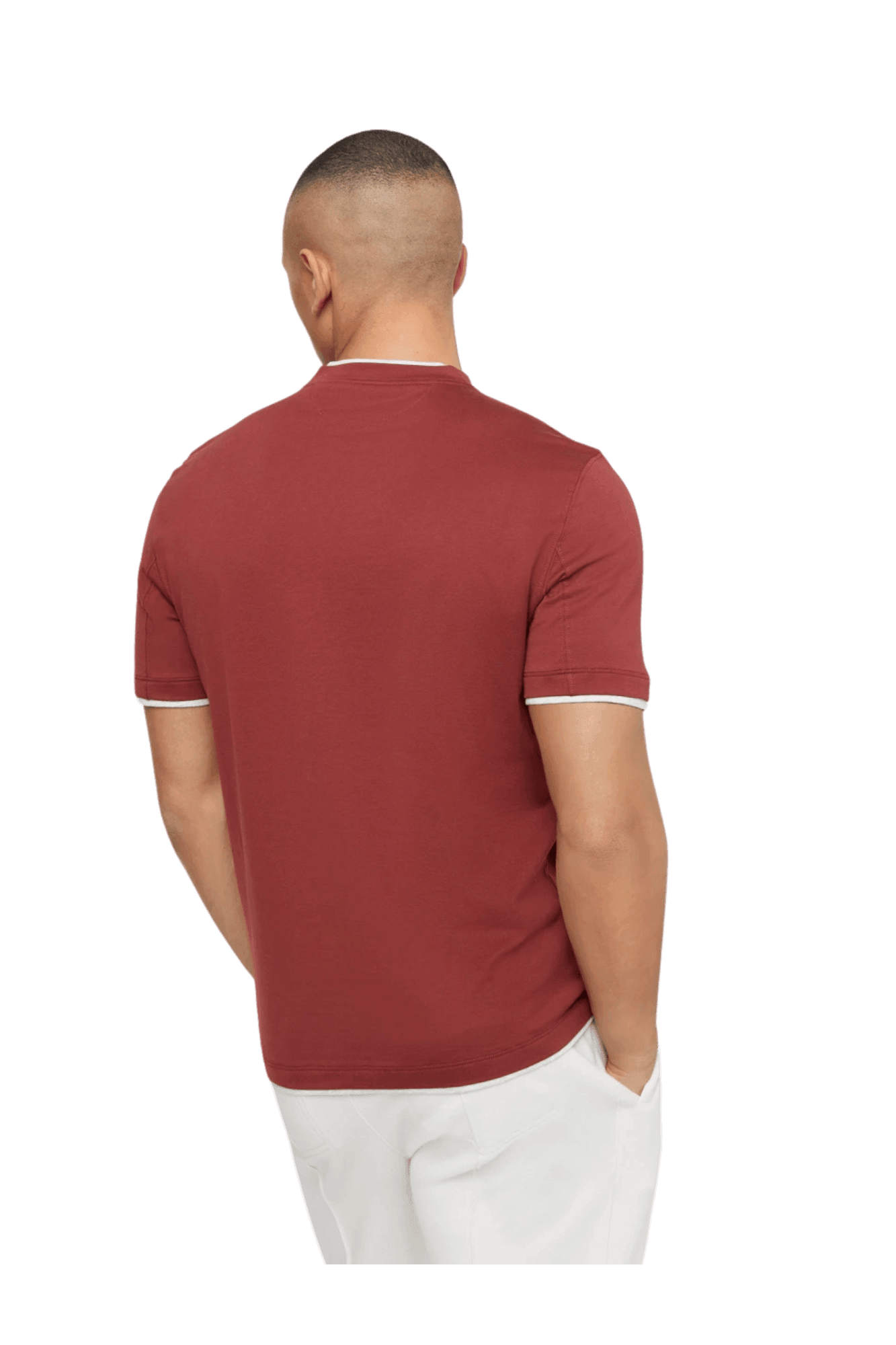 Brunello Cucinelli Men's Cotton Jersey Crew Neck T-shirt With Faux-layering
