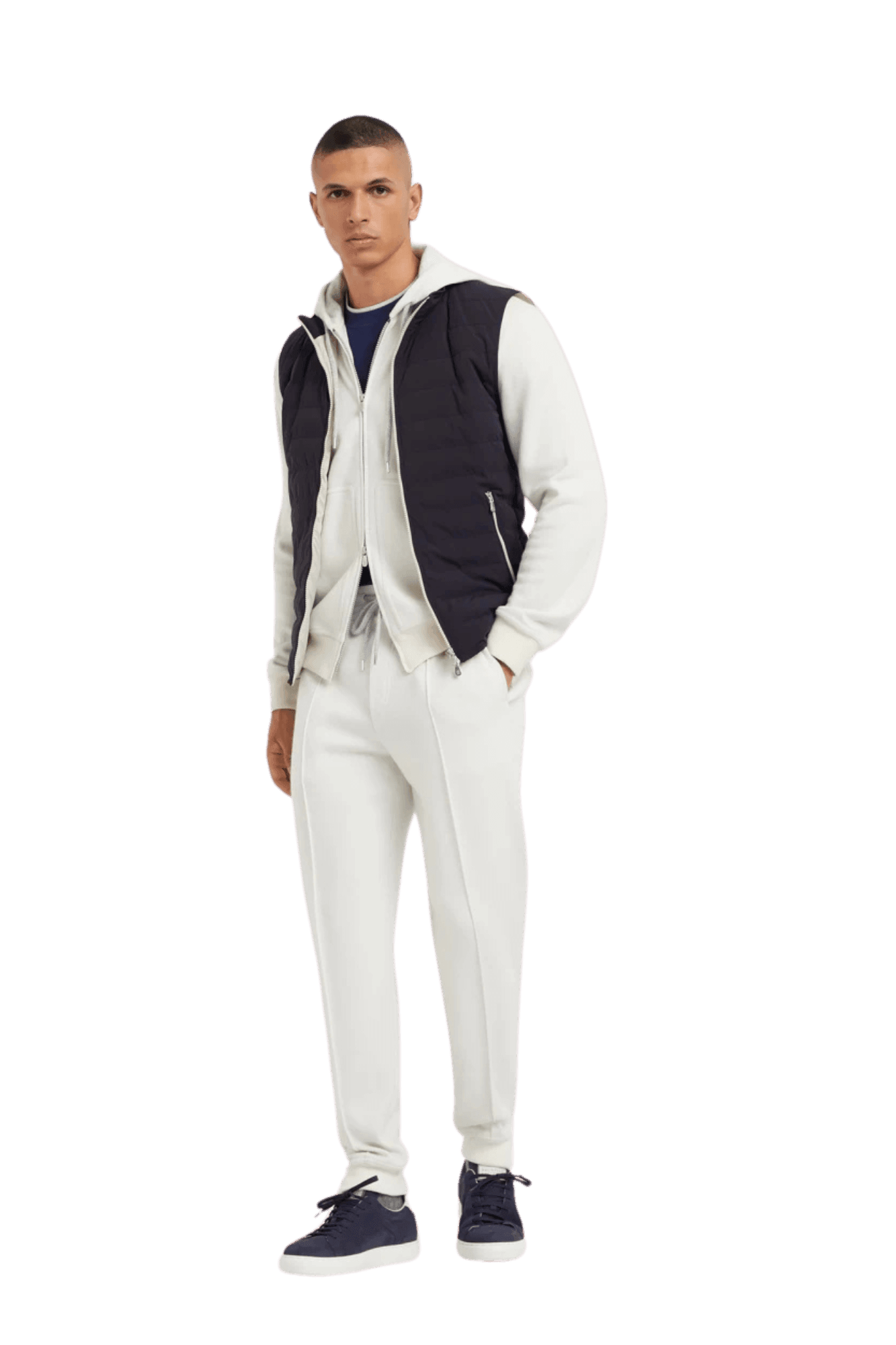 Brunello Cucinelli Men's Cotton Jersey Crew Neck T-shirt With Faux-layering