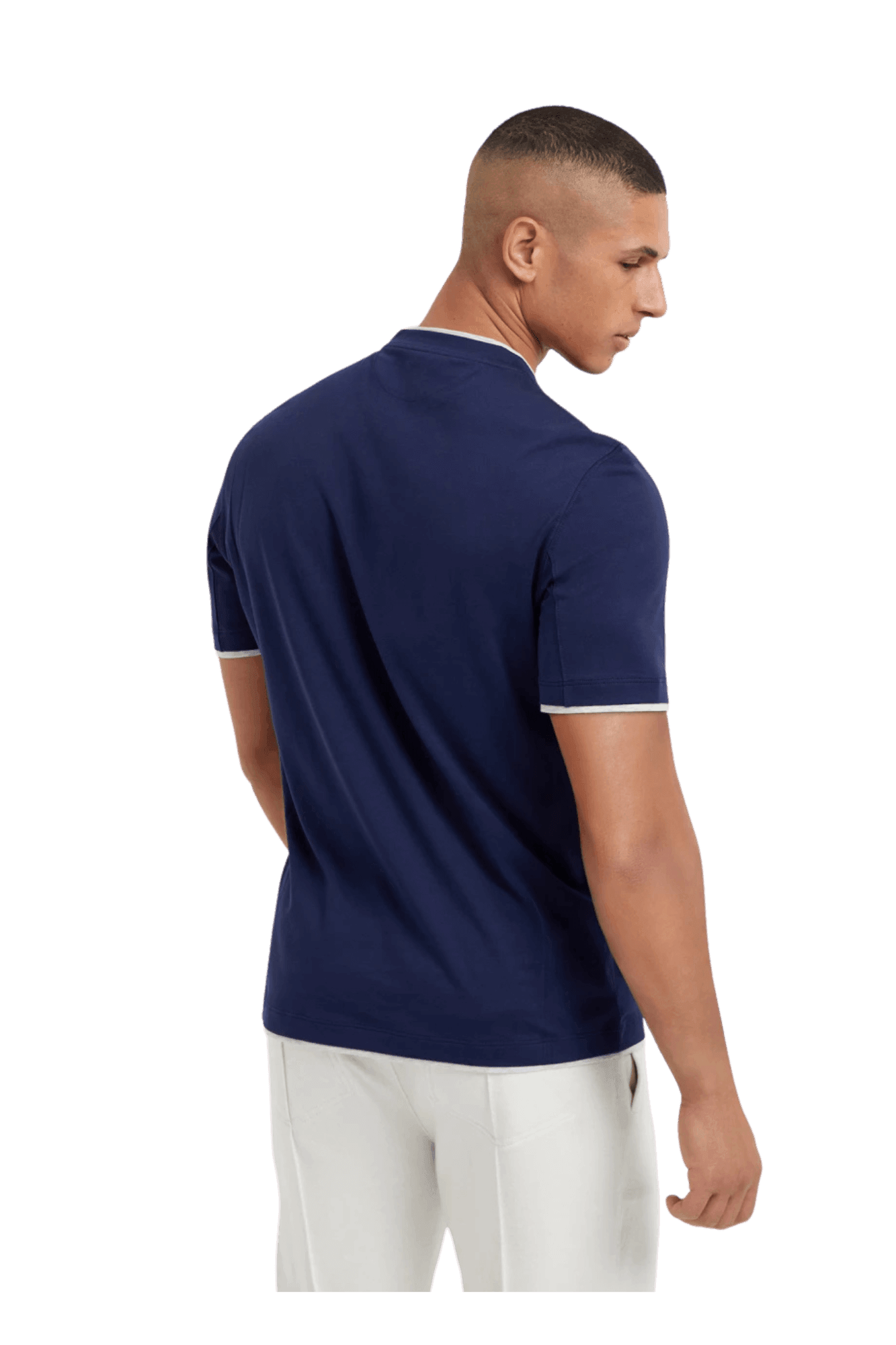 Brunello Cucinelli Men's Cotton Jersey Crew Neck T-shirt With Faux-layering