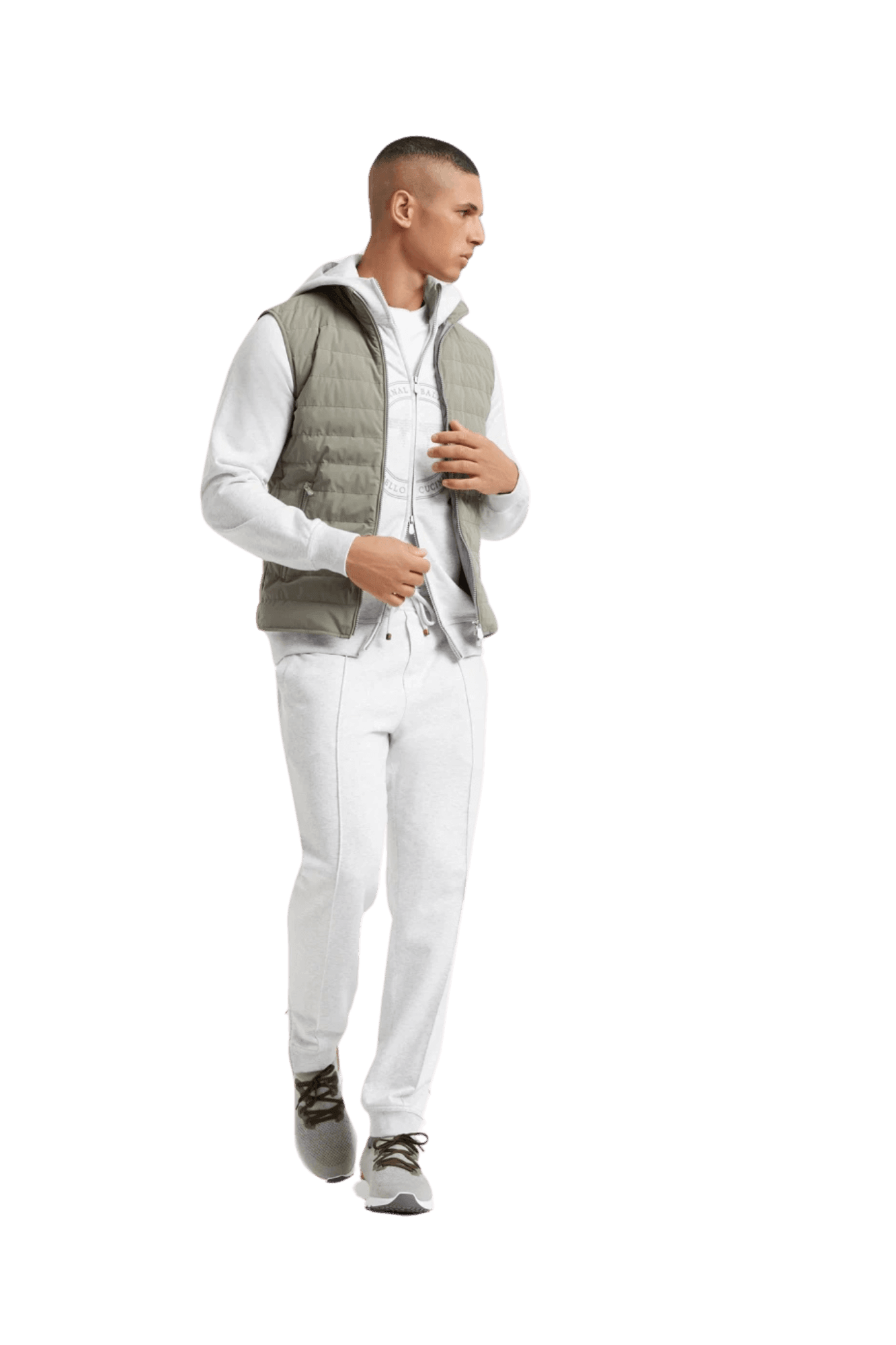 Brunello Cucinelli Men's Cotton Jersey Crew Neck T-shirt With Faux-layering