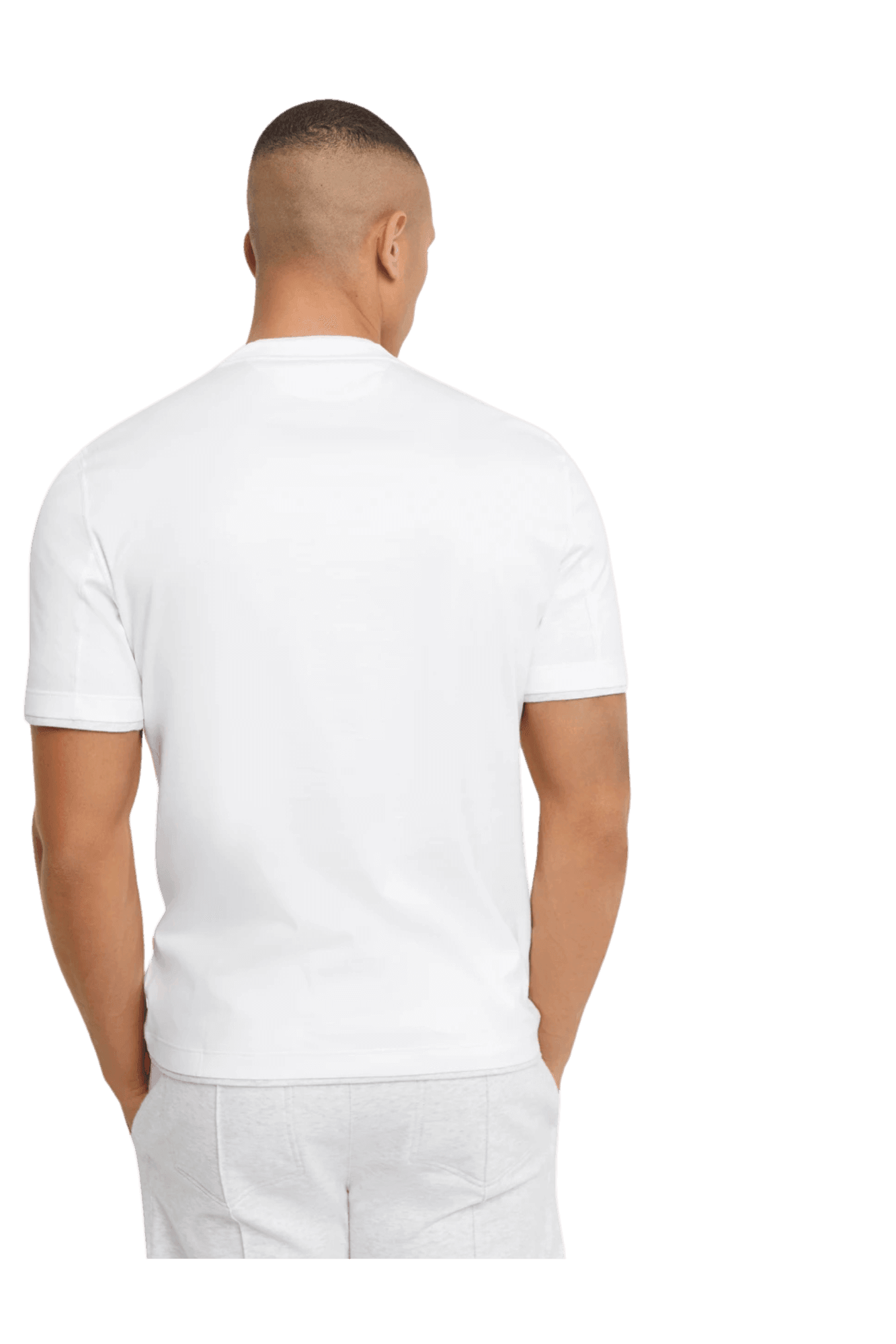 Brunello Cucinelli Men's Cotton Jersey Crew Neck T-shirt With Faux-layering