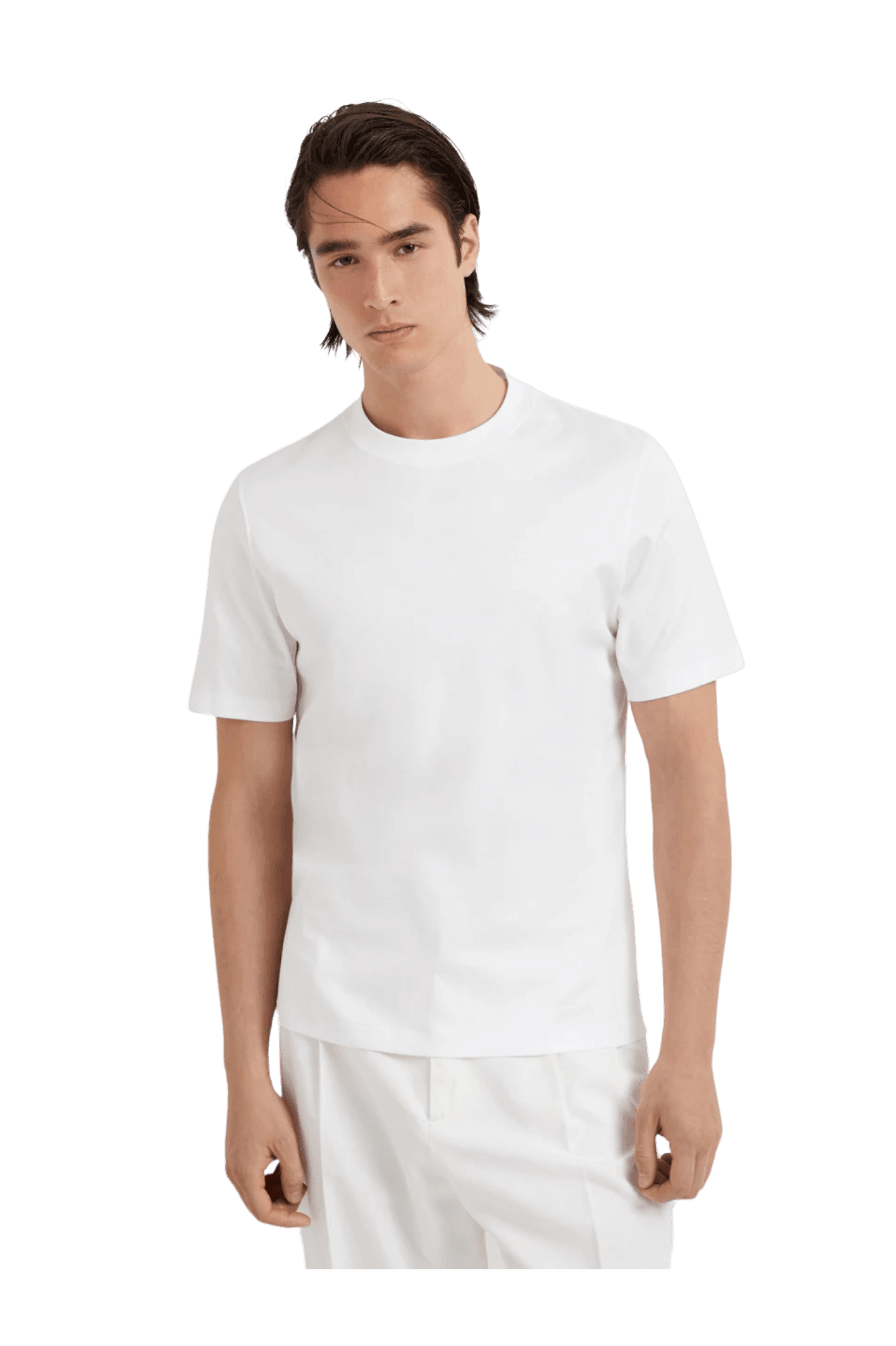 <tc>Brunello Cucinelli</tc> 男士棉質平紋針織圓領T卹