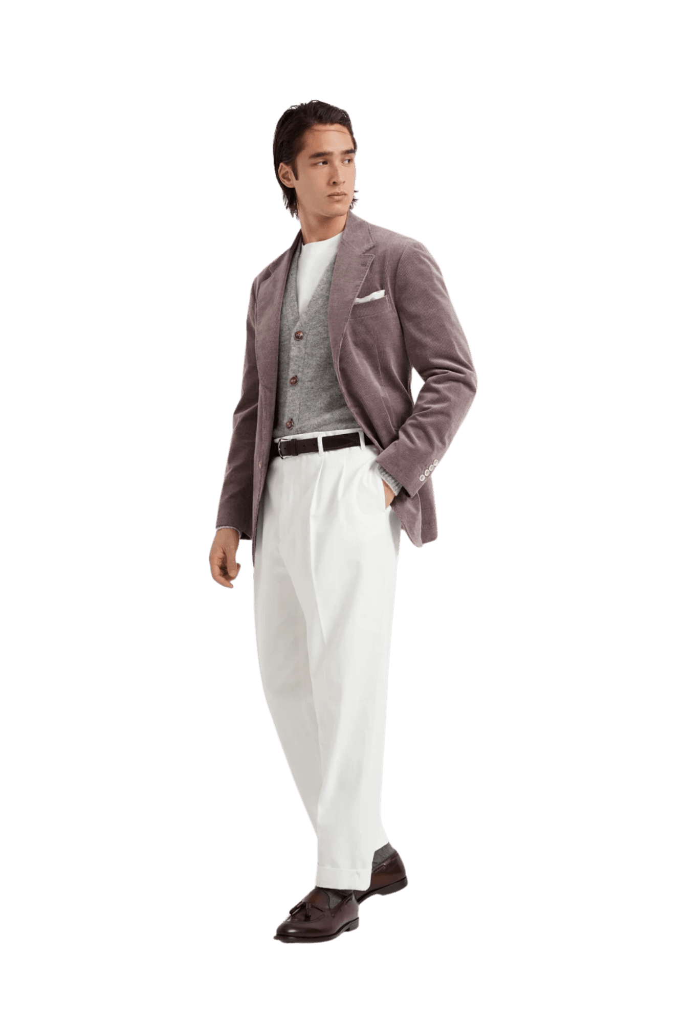 <tc>Brunello Cucinelli</tc> 男士棉質平紋針織圓領T卹