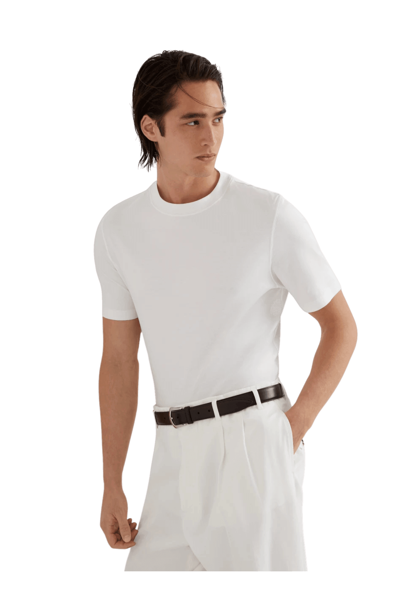<tc>Brunello Cucinelli</tc> 男士棉質平紋針織圓領T卹
