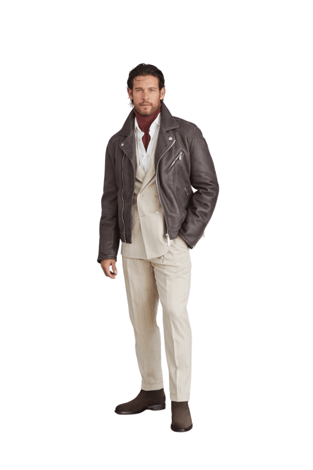 Brunello Cucinelli Men's Garment-dyed Easy Fit Western Shirt