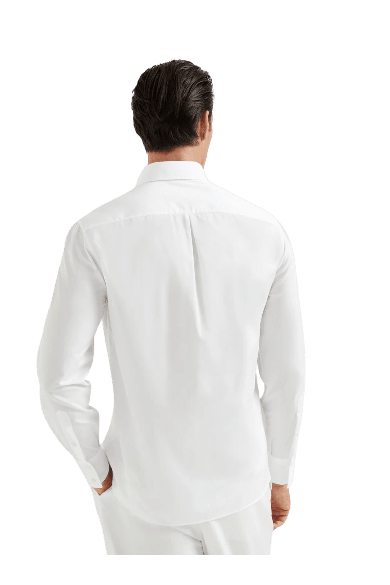 <tc>Brunello Cucinelli</tc> 男士斜紋基本款連結領襯衫