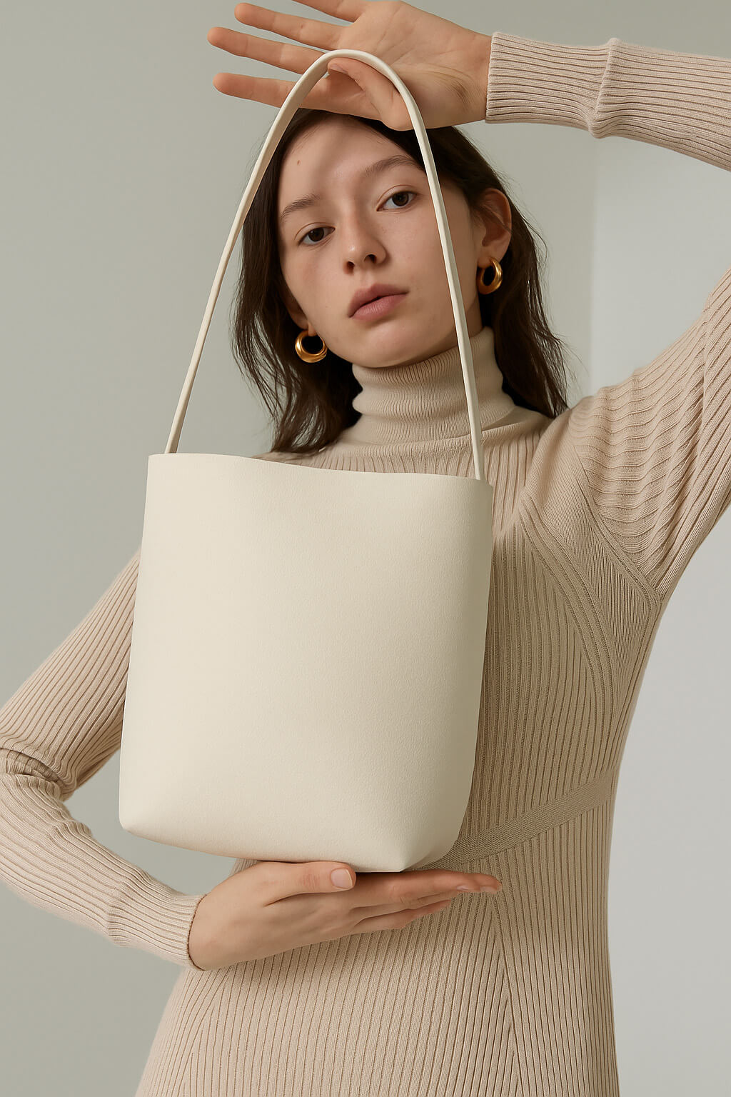 The Row Medium N/S Park Tote Bag in Leather