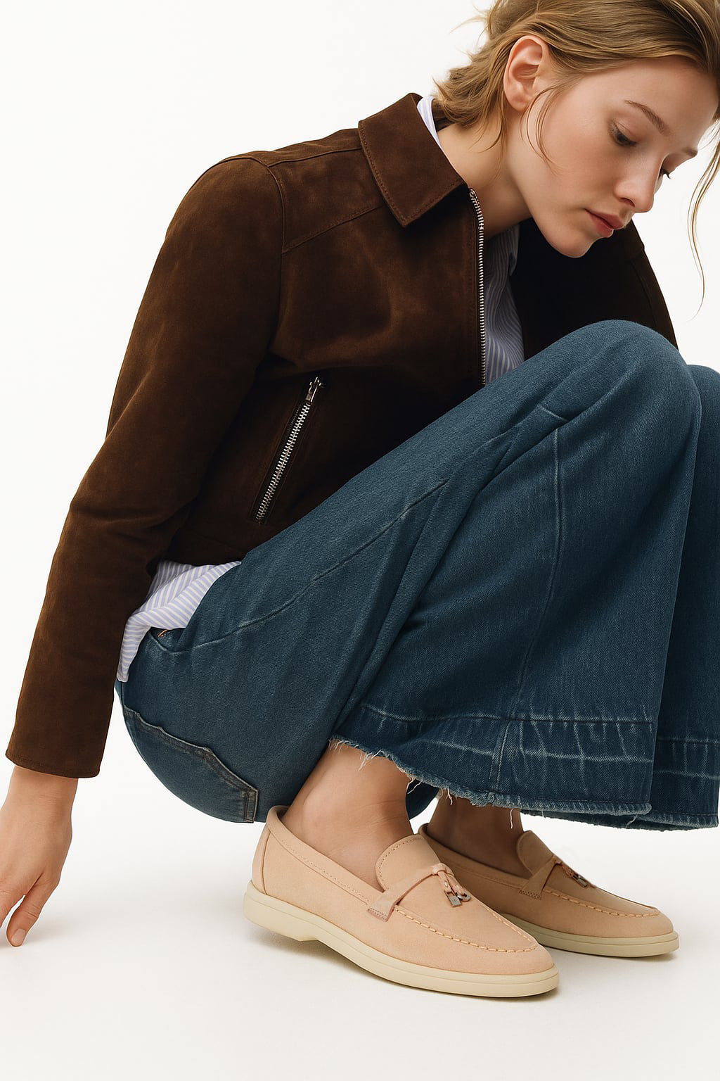 Loro Piana Women's Summer Charms Walk Loafers (Suede)