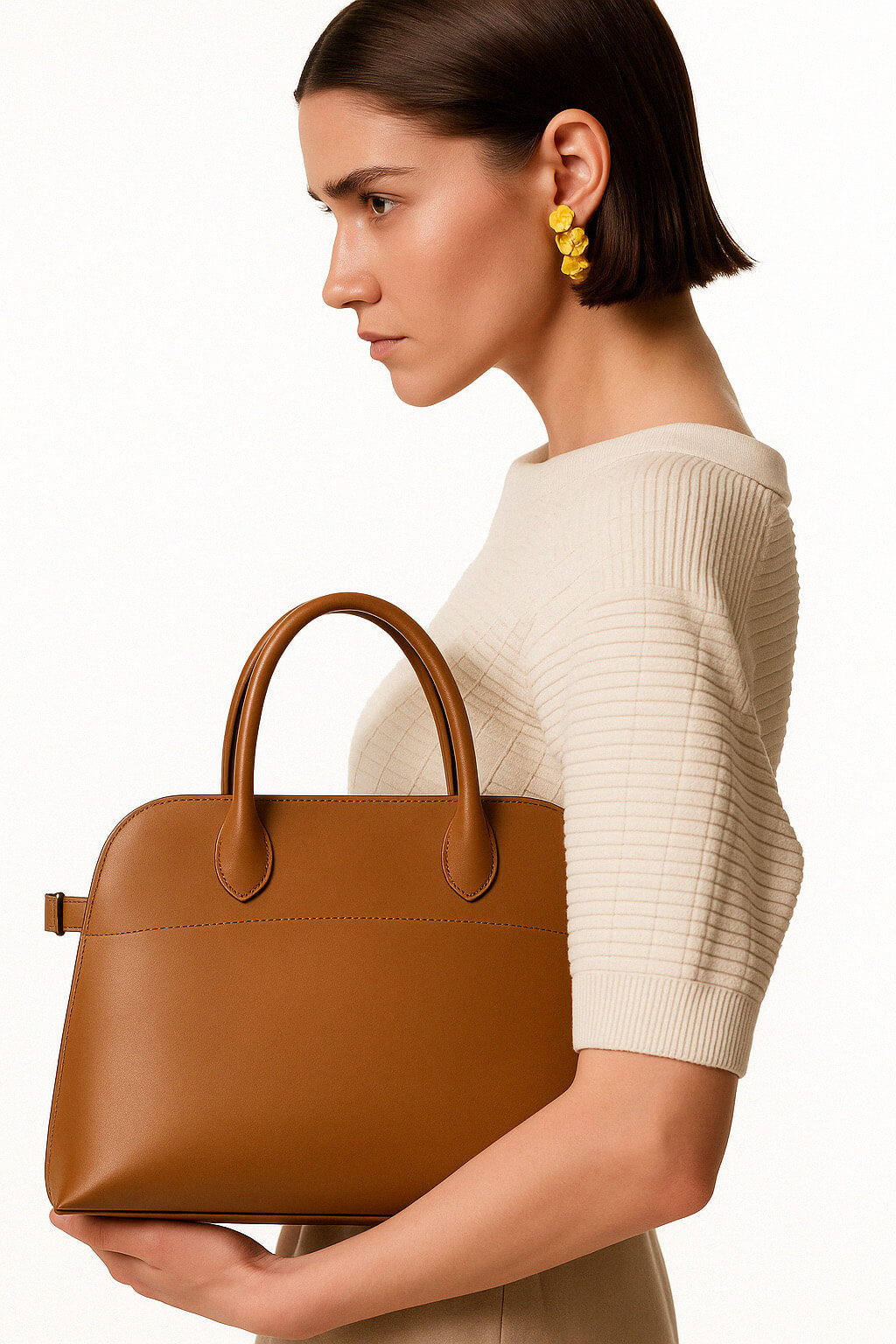 The Row Soft Margaux 12 Bag in Leather