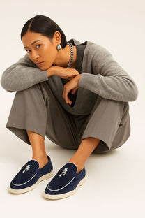 Loro Piana Women's Summer Charms Walk Loafers (Suede, Suede Goatskin)