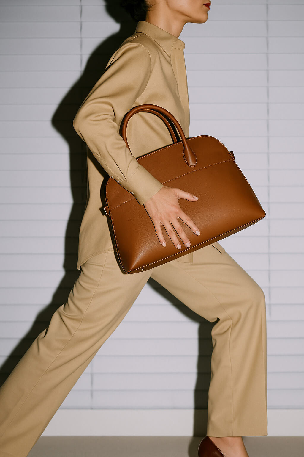 The Row Soft Margaux 15 Bag in Leather