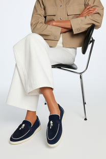 Loro Piana Women's Summer Charms Walk Loafers (Suede, Suede Goatskin)