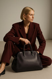 The Row Soft Margaux 15 Bag in Leather