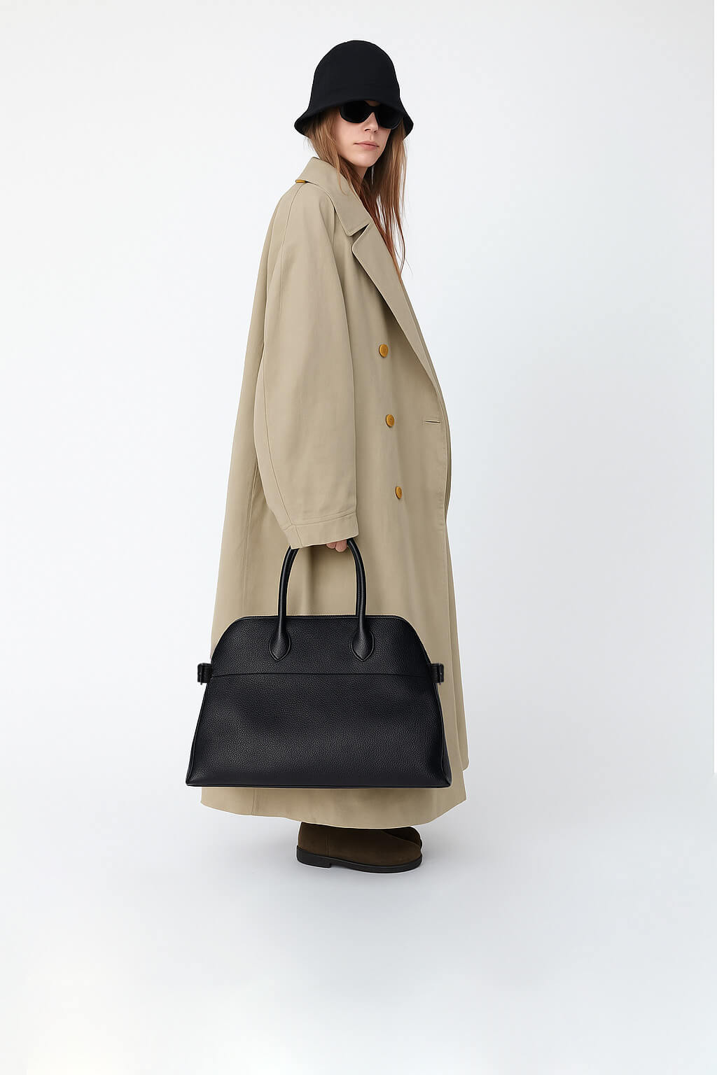 <tc>The Row</tc> Margaux 17 柔軟皮革包