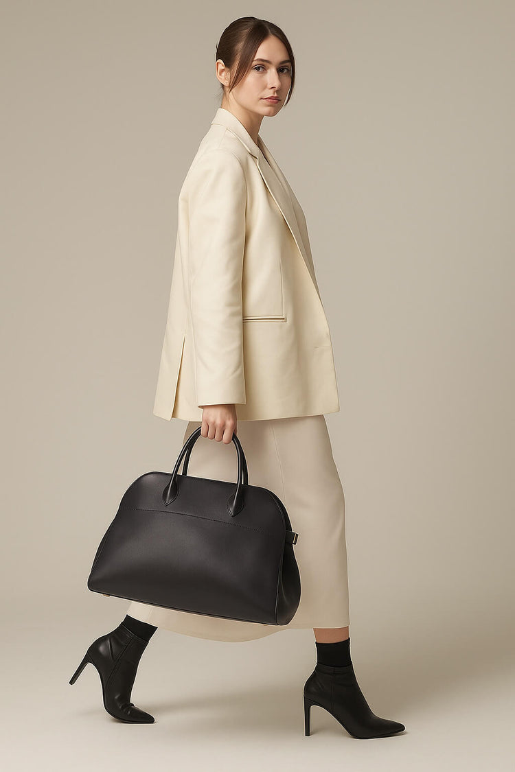 The Row Soft Margaux 15 Bag in Leather
