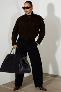 The Row Soft Margaux 17 Bag in Leather