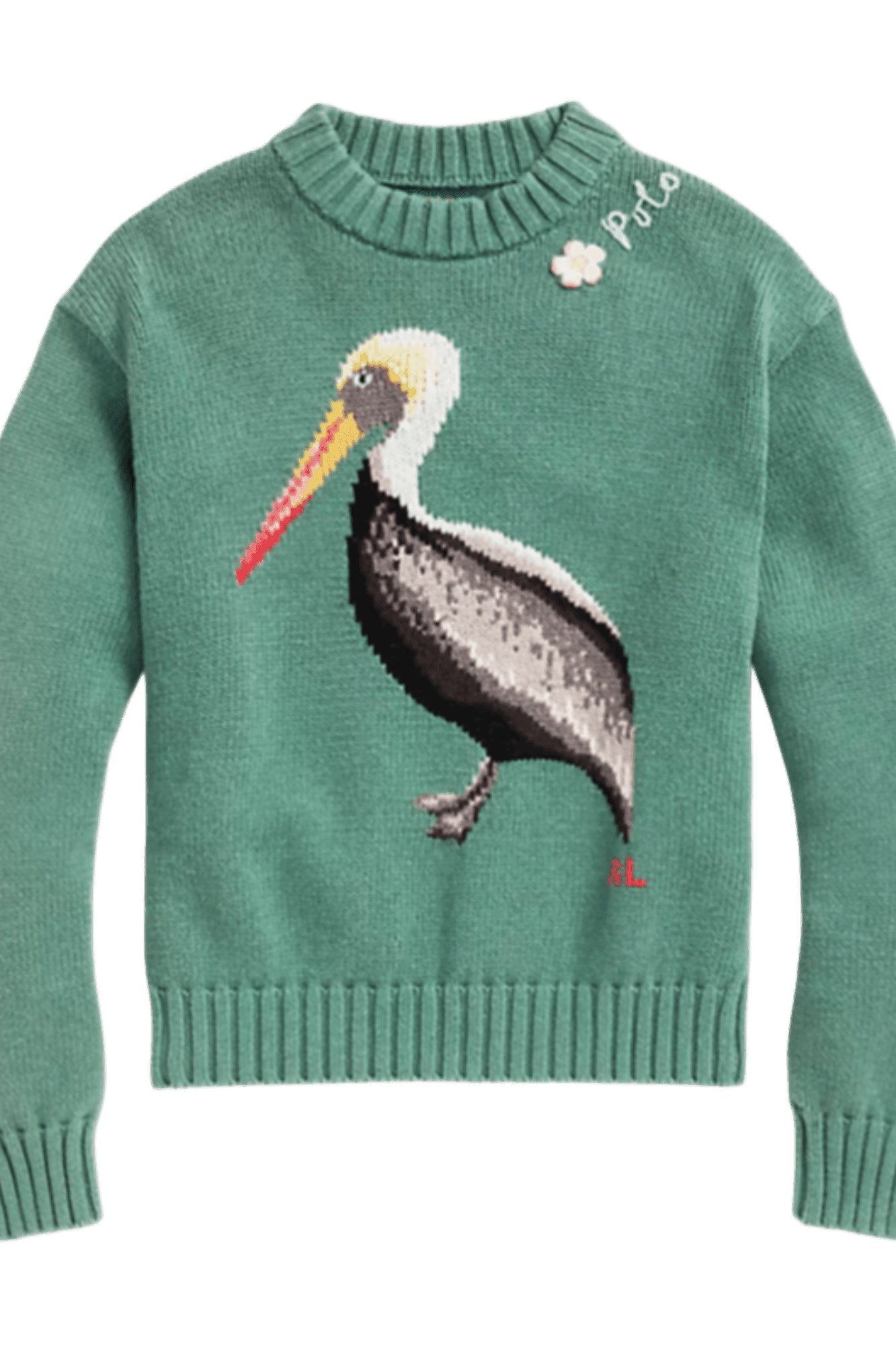 Ralph Lauren Women's Intarsia-Knit Pelican Mockneck Jumper