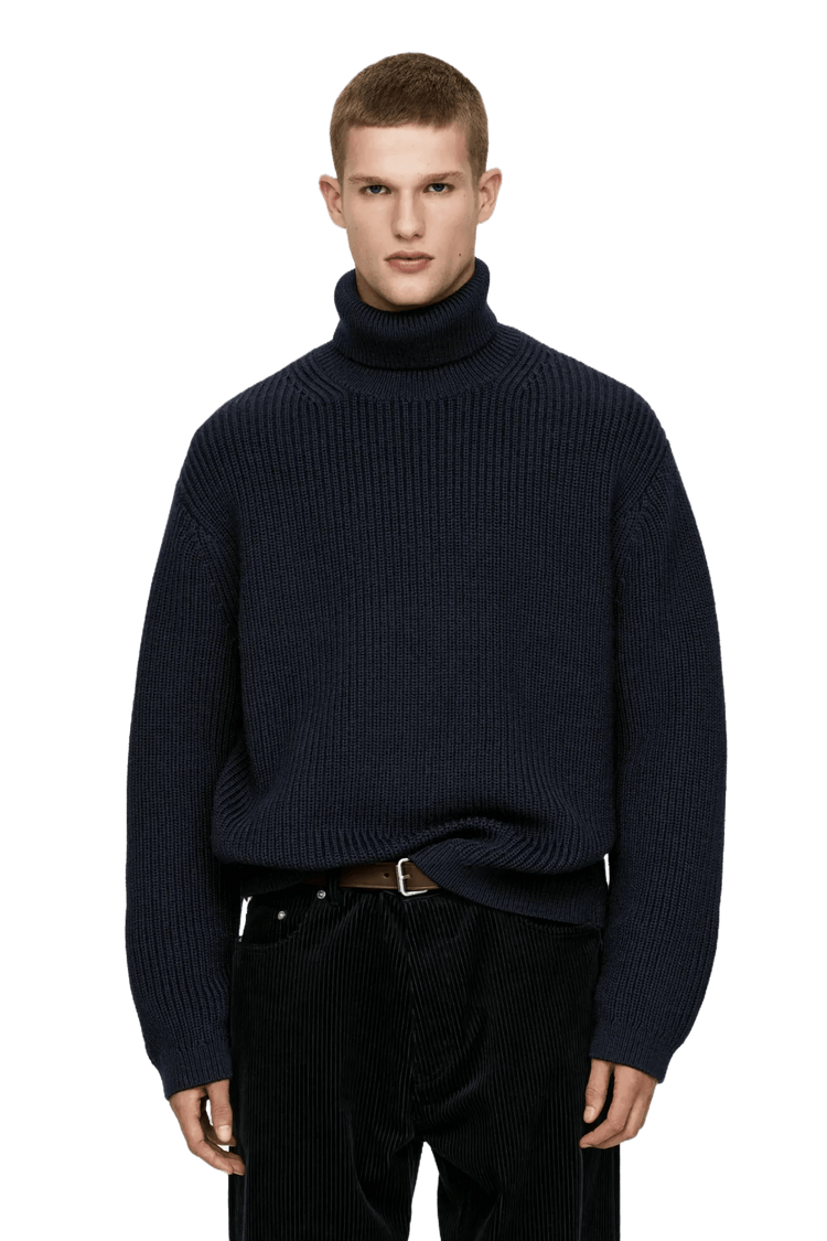 Arket Men's Heavy Wool Roll-Neck Jumper