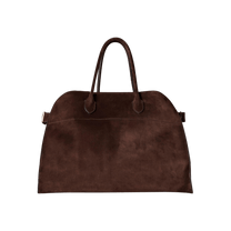 The Row Soft Margaux 15 Bag in Suede