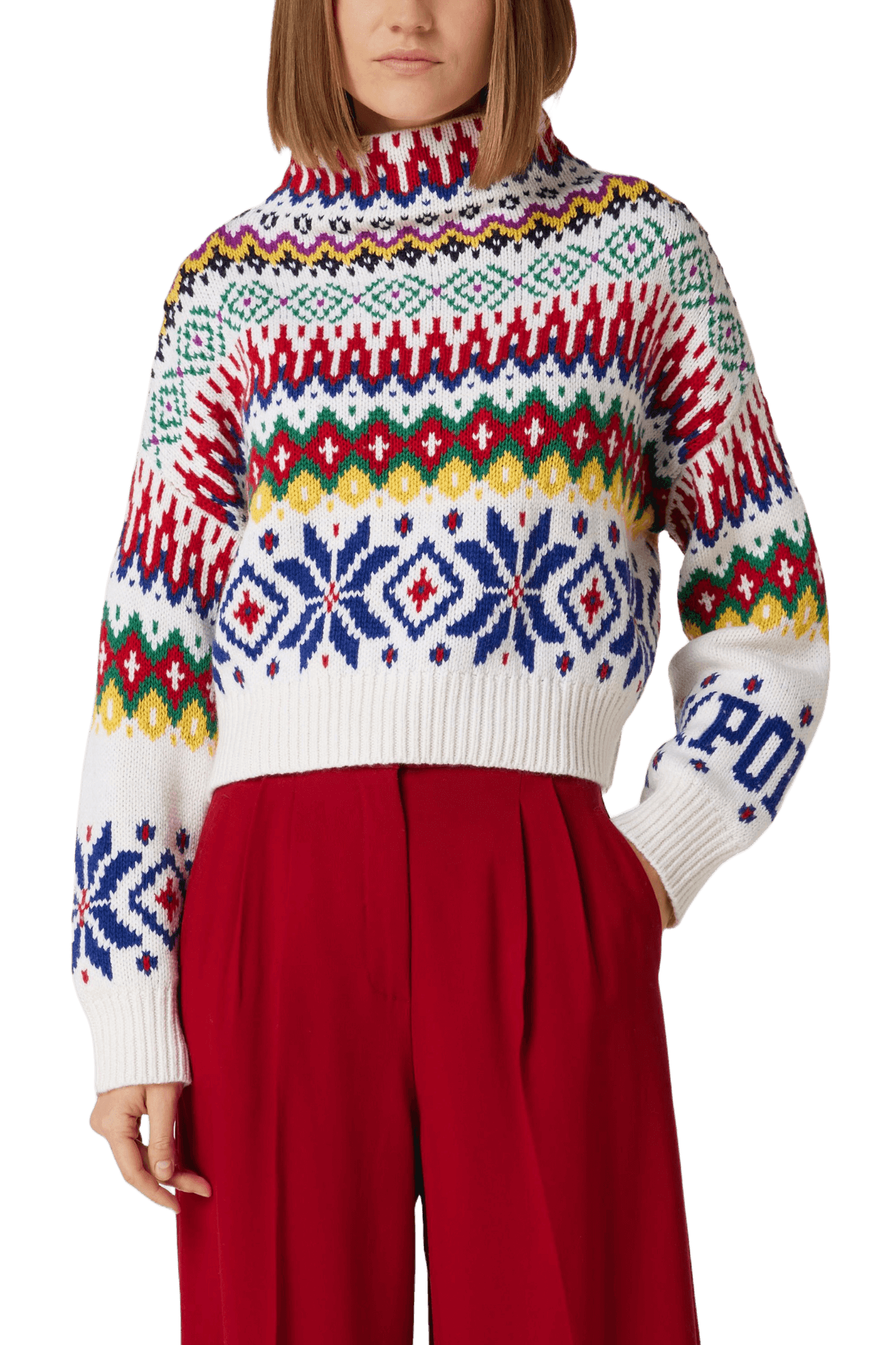 Ralph Lauren Women's Logo Mockneck Wool-Blend Sweater