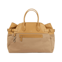<tc>The Row</tc> Margaux 17 內外扣皮革帆布托特包