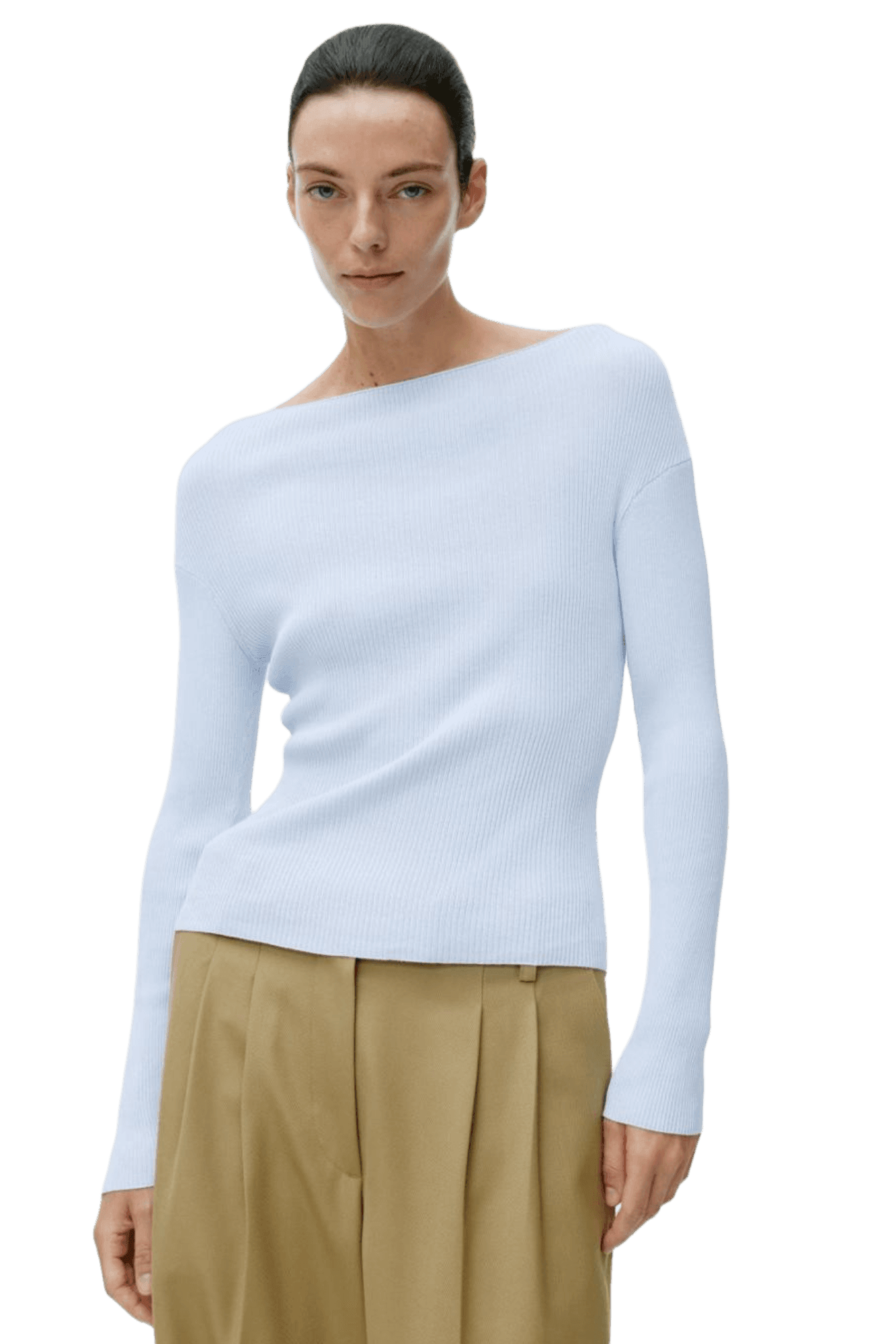 Arket Women's Boat-Neck Rib Top