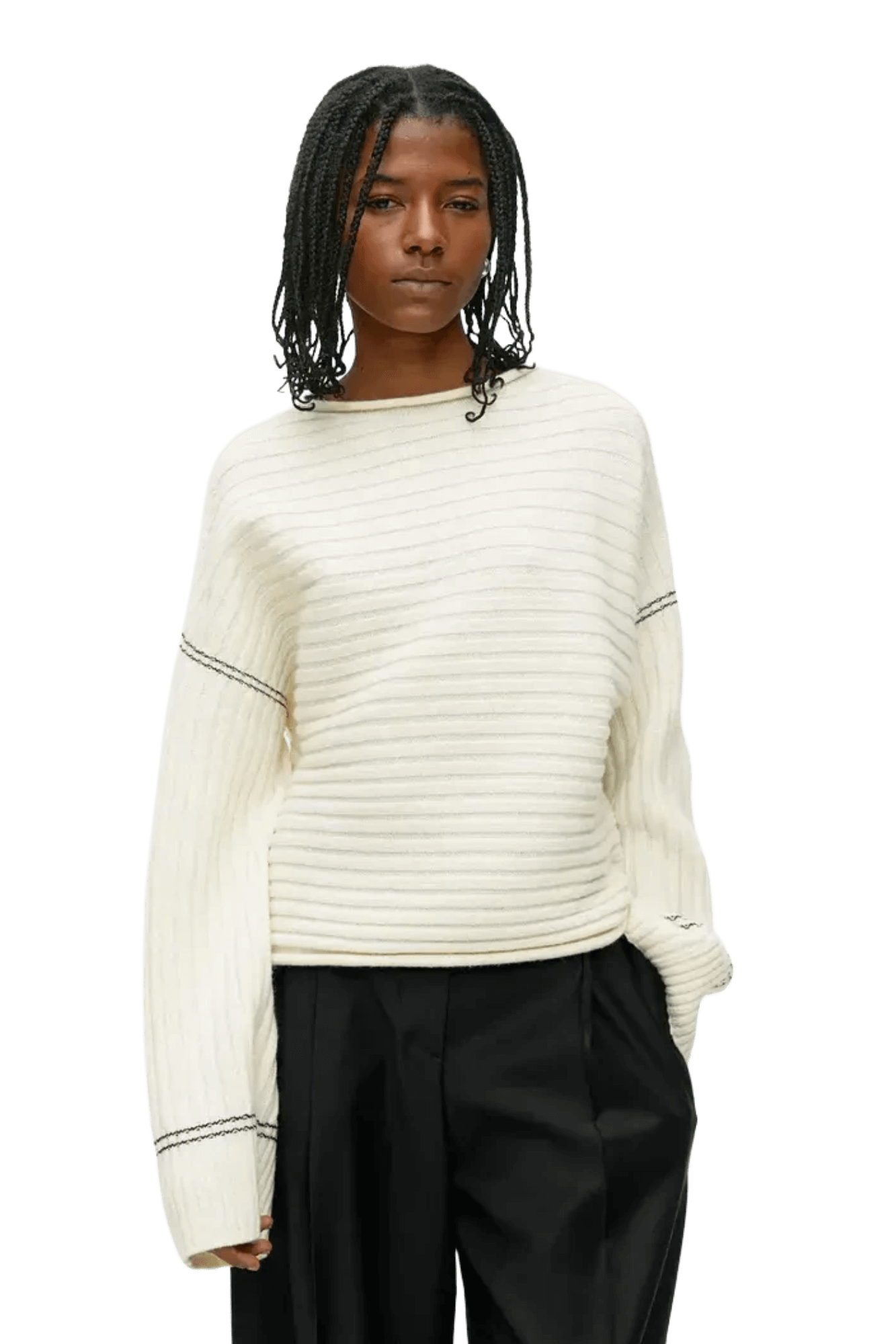 Arket Women's Rib-Knitted Wool Jumper