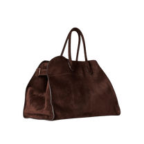 The Row Soft Margaux 15 Bag in Suede