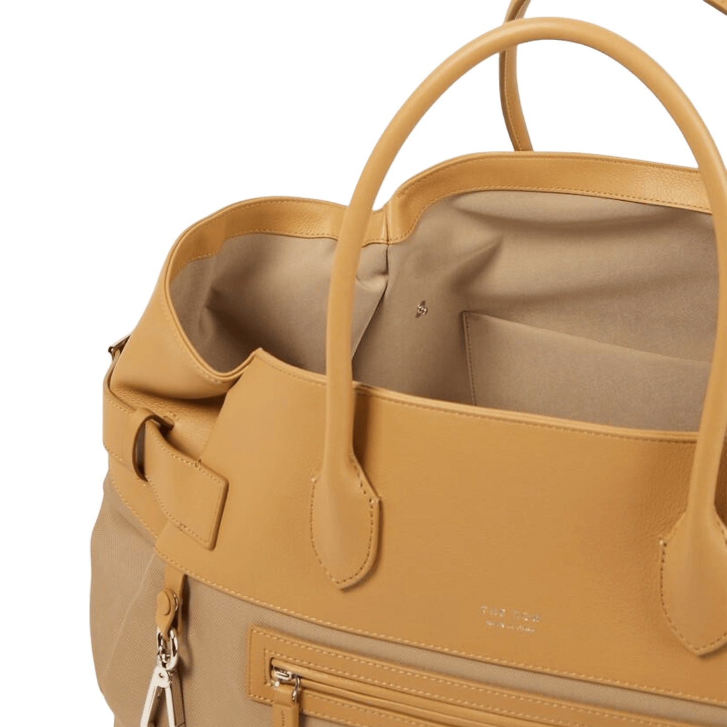 <tc>The Row</tc> Margaux 17 內外扣皮革帆布托特包