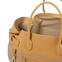 <tc>The Row</tc> Margaux 17 內外扣皮革帆布托特包