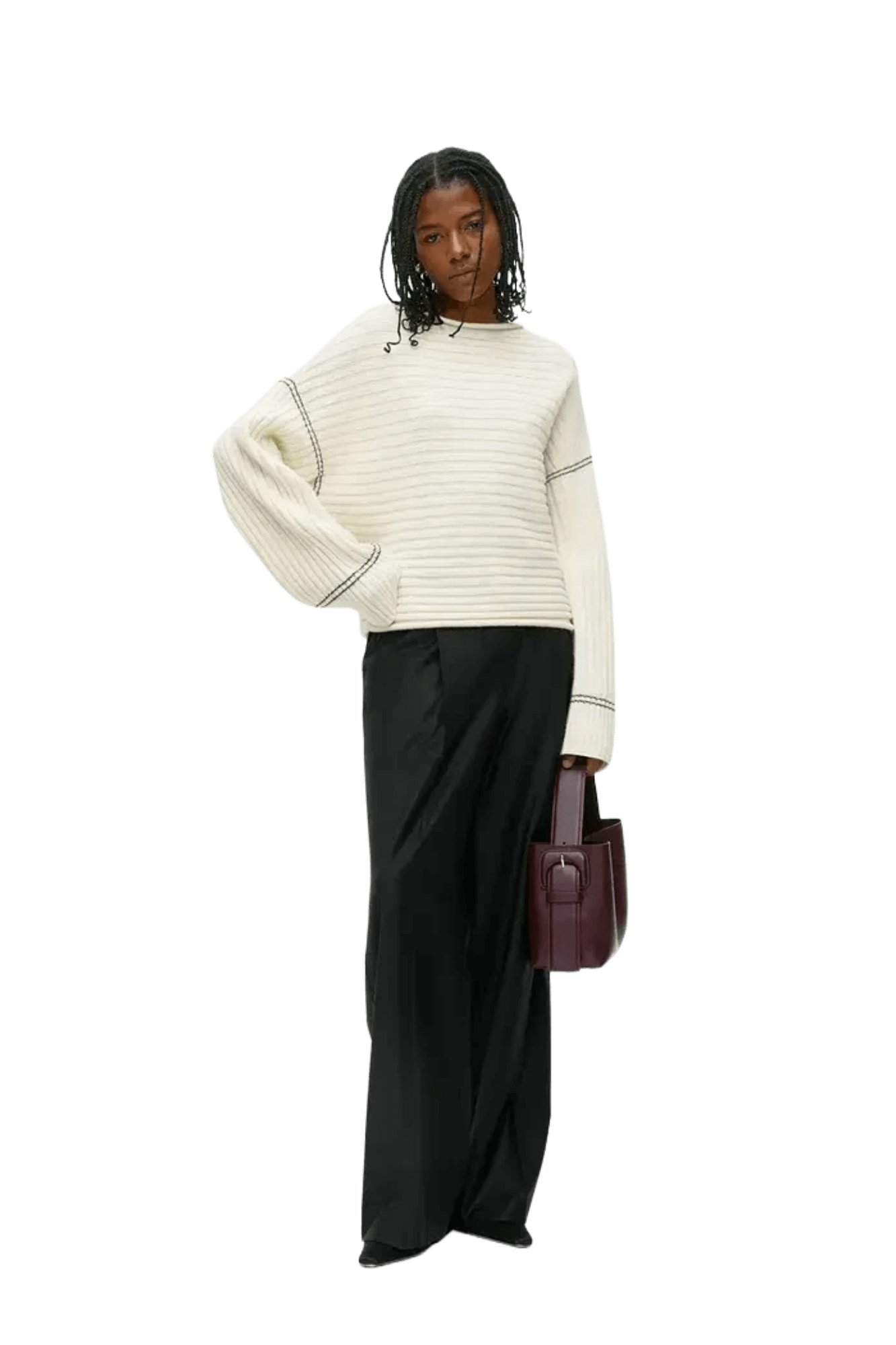 Arket Women's Rib-Knitted Wool Jumper
