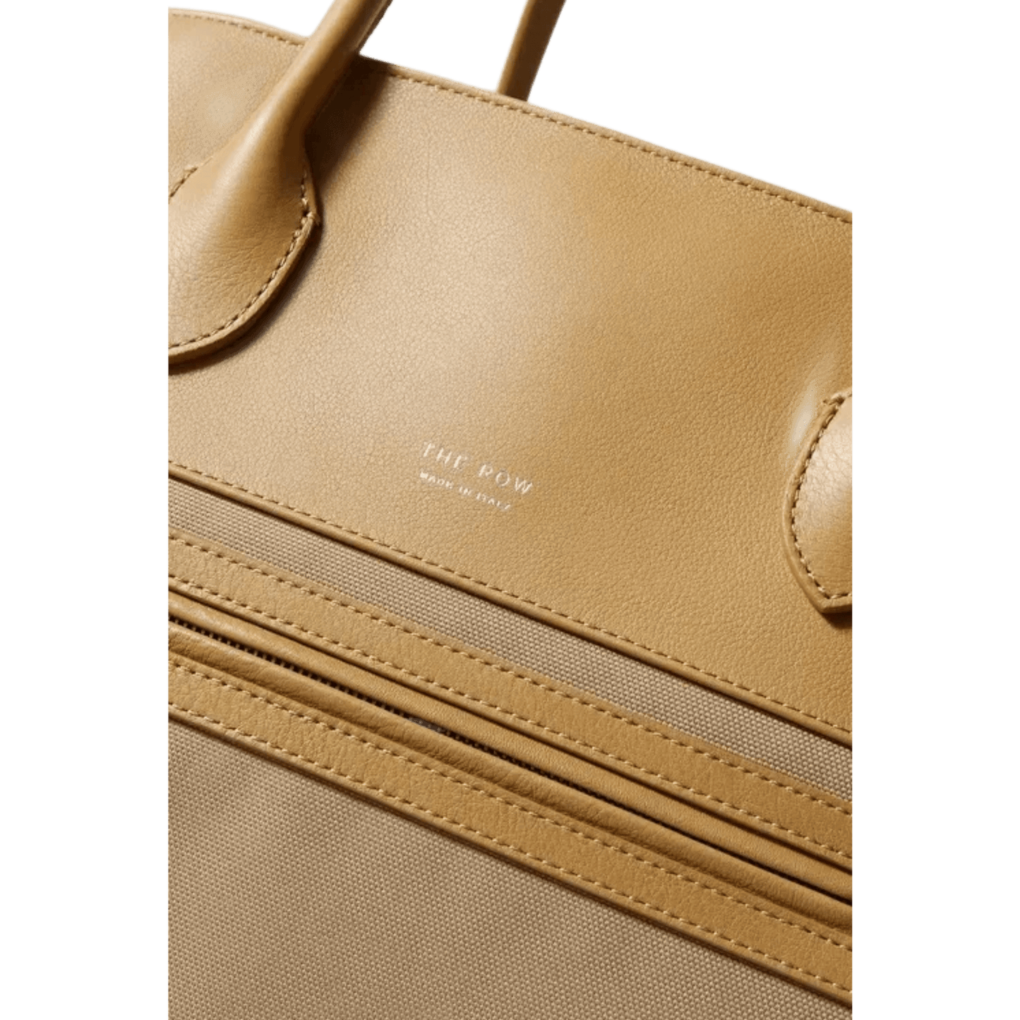 <tc>The Row</tc> Margaux 17 內外扣皮革帆布托特包