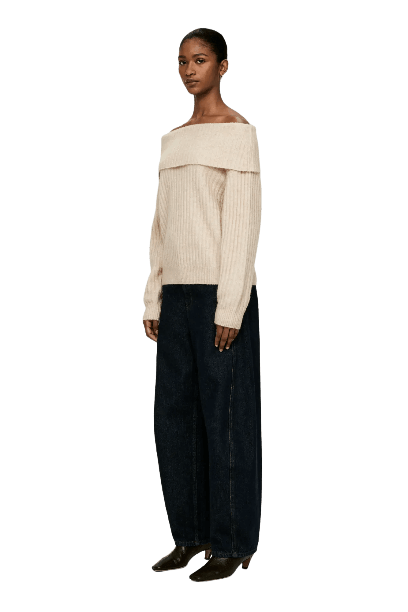 Arket Women's Off-Shoulder Rib Jumper