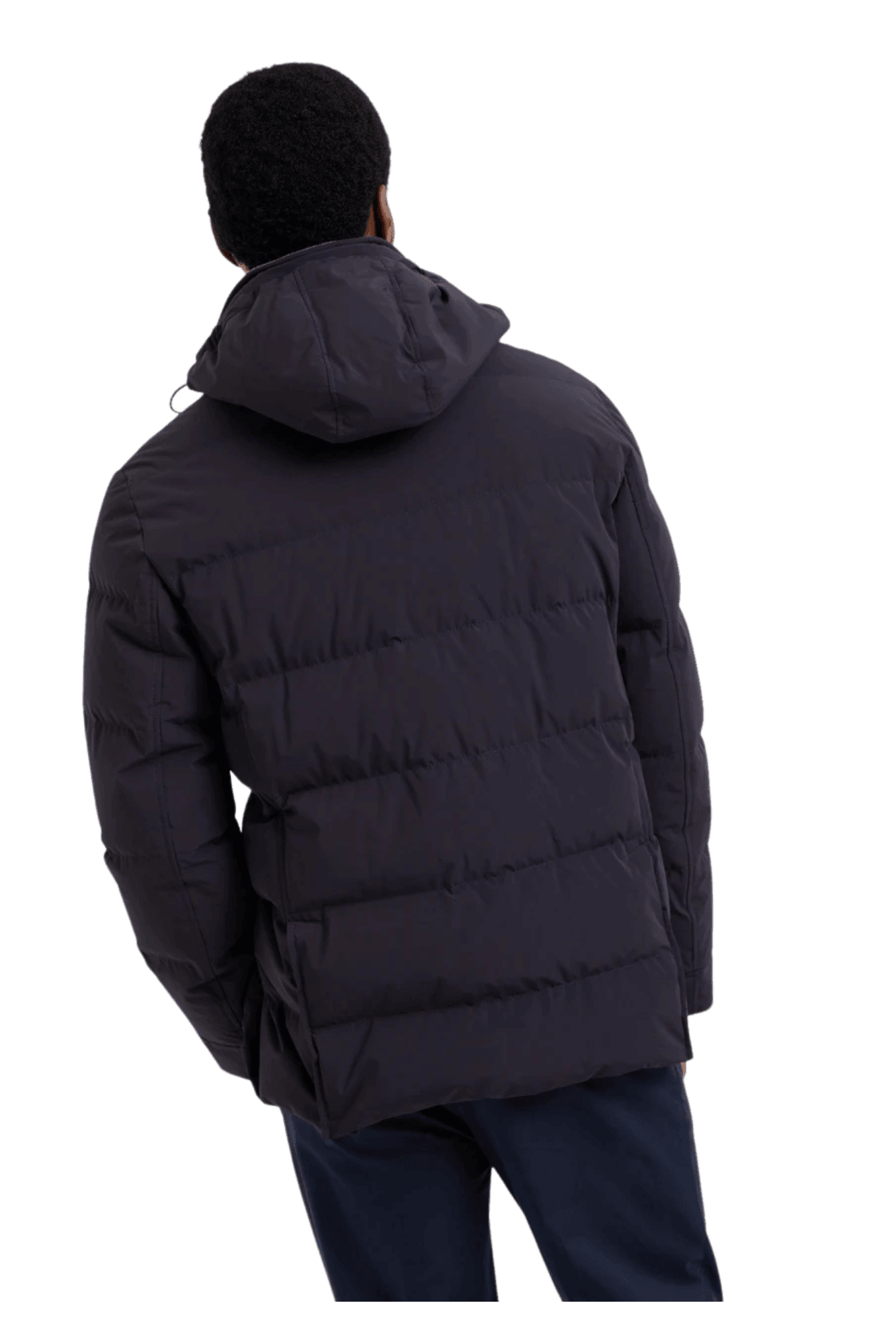 <tc>Brunello Cucinelli</tc> 男士粘合塔夫绸羽绒服,带可拆卸风帽