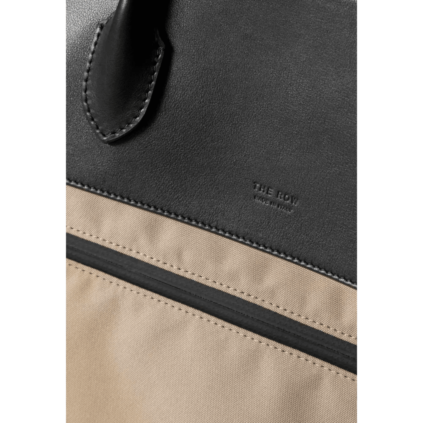 <tc>The Row</tc> Margaux 17 內外扣皮革帆布托特包