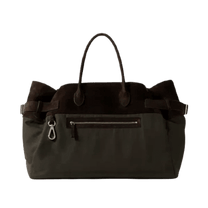 <tc>The Row</tc> Margaux 17 內外扣皮革帆布托特包