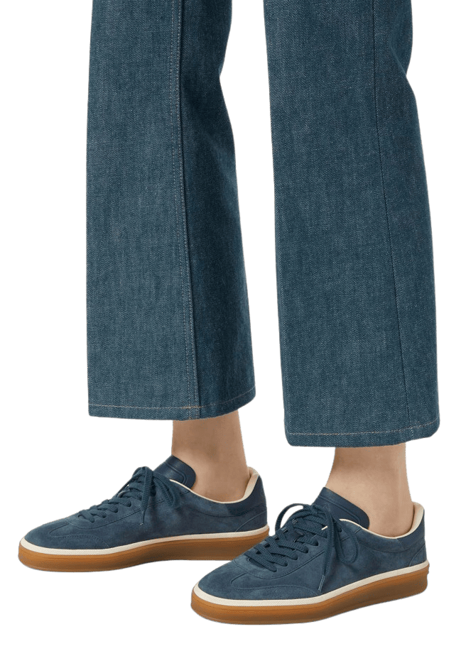 <tc>Loro Piana</tc> Zapatillas de tenis para mujer (gamuza con división en la pantorrilla)