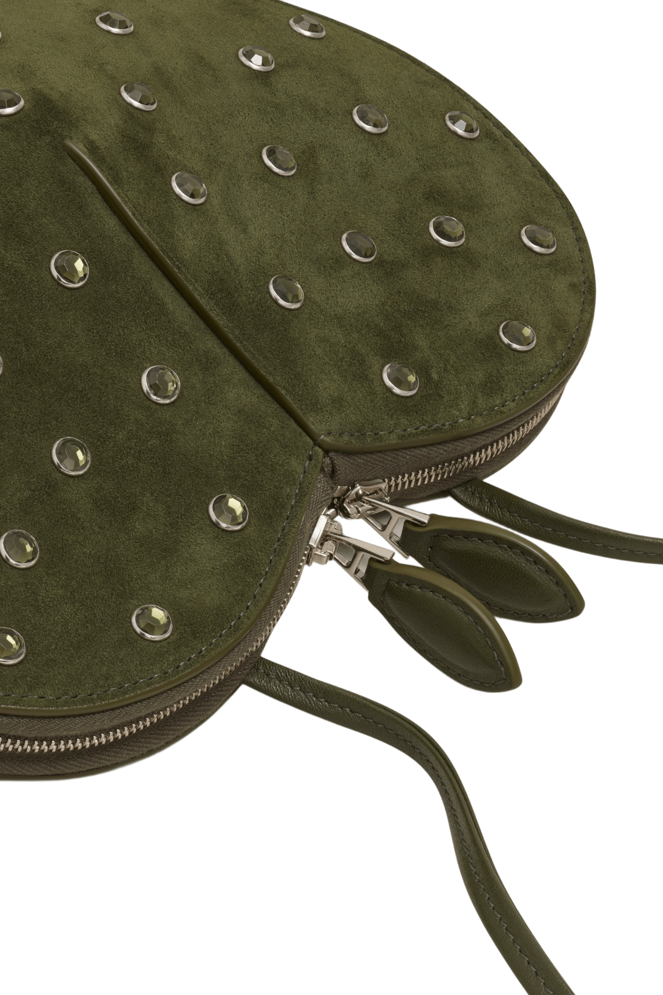 Alaia Le Coeur Bag in Strass Suede Goatskin