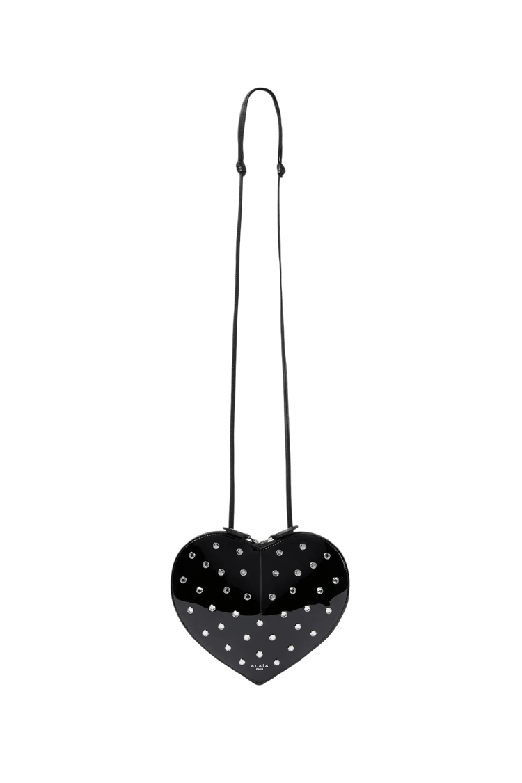 Alaia Le Coeur Studded Leather Crossbody Bag