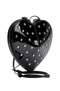 Alaia Le Coeur Studded Leather Crossbody Bag