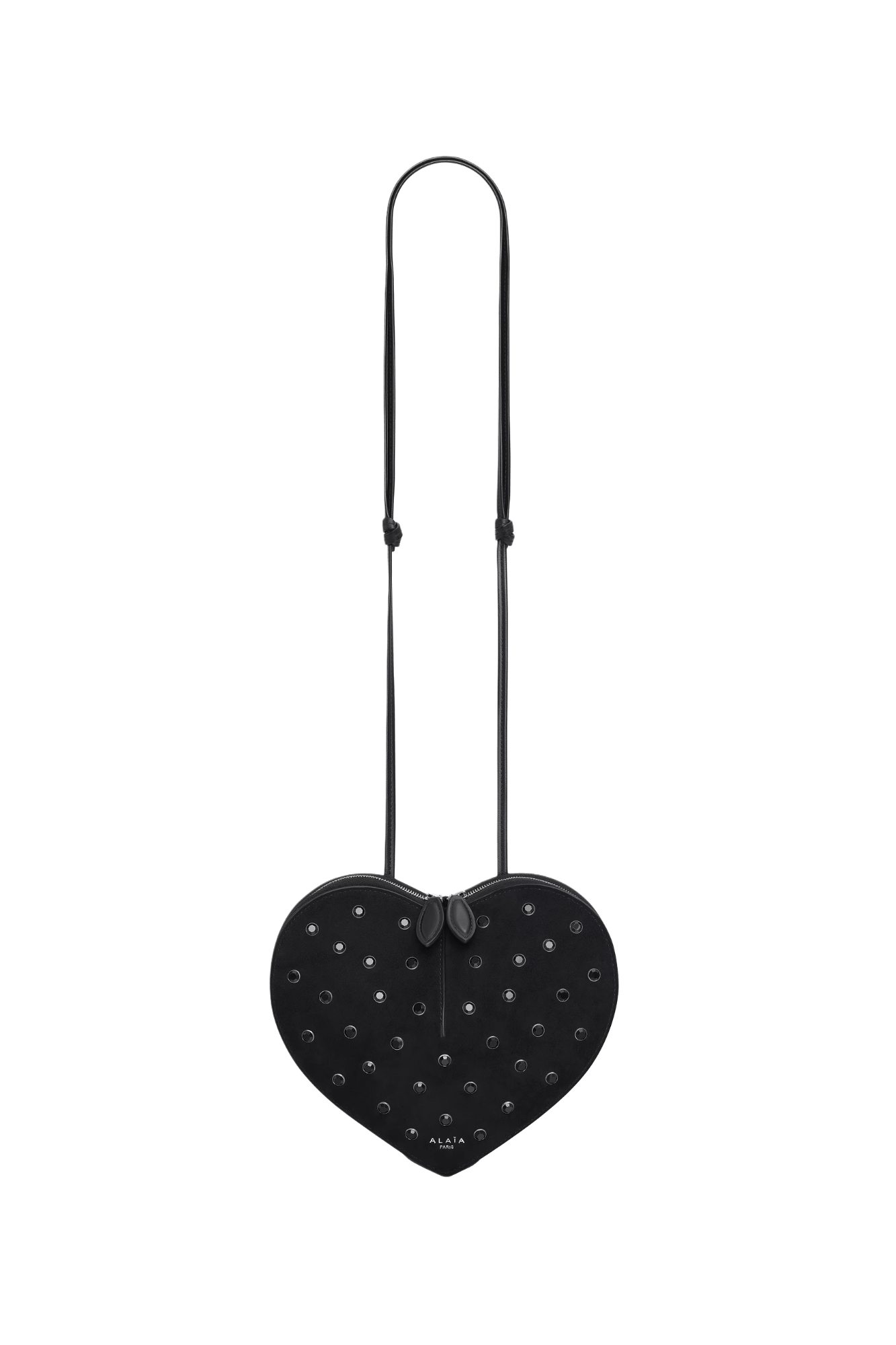 Alaia Le Coeur Bag in Strass Suede Goatskin