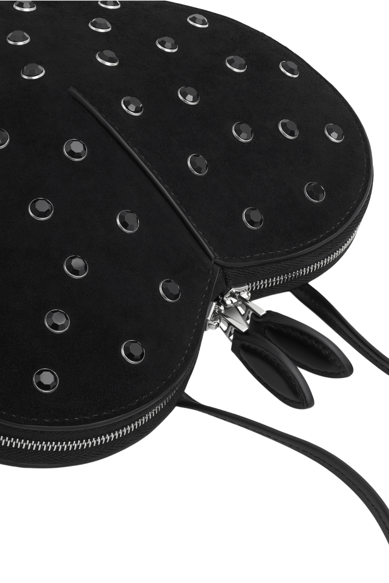 Alaia Le Coeur Bag in Strass Suede Goatskin