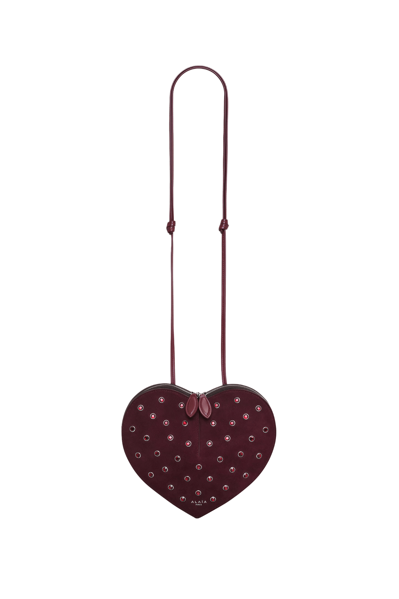 Alaia Le Coeur Bag in Strass Suede Goatskin