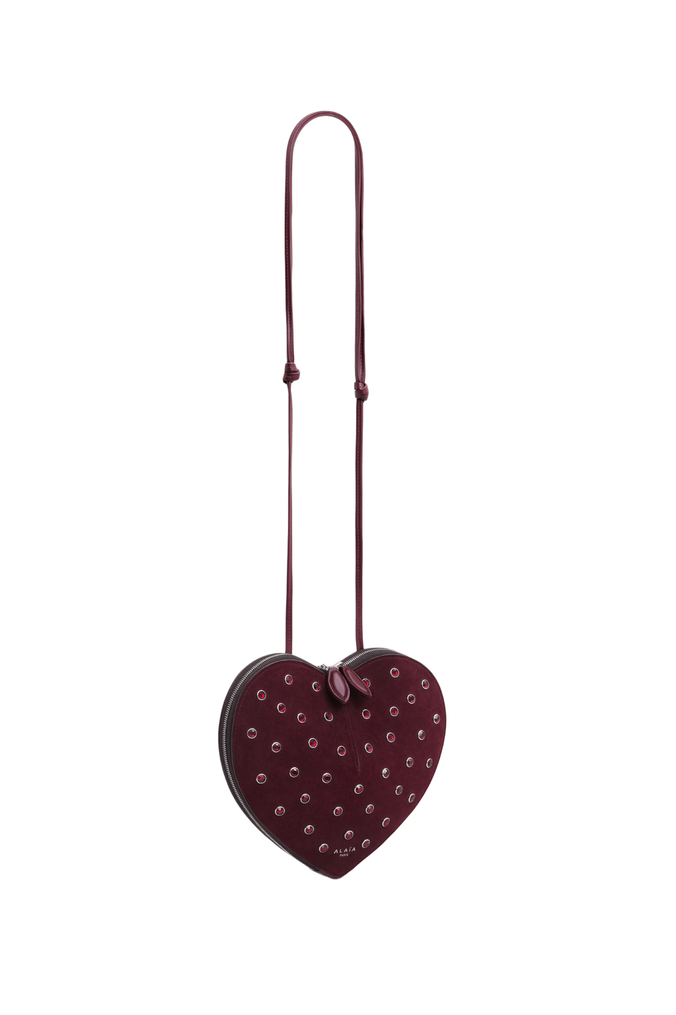 Alaia Le Coeur Bag in Strass Suede Goatskin