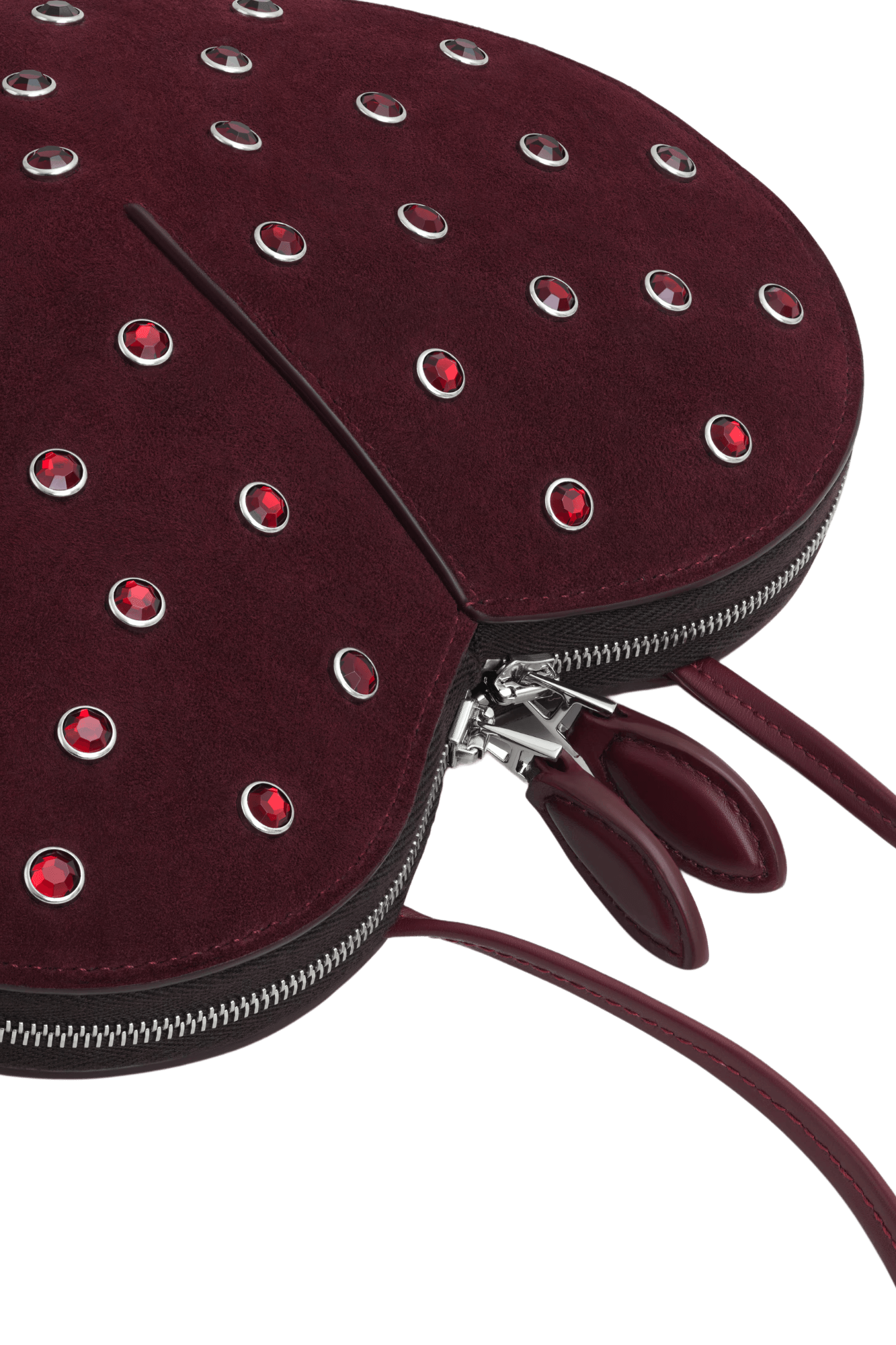 Alaia Le Coeur Bag in Strass Suede Goatskin