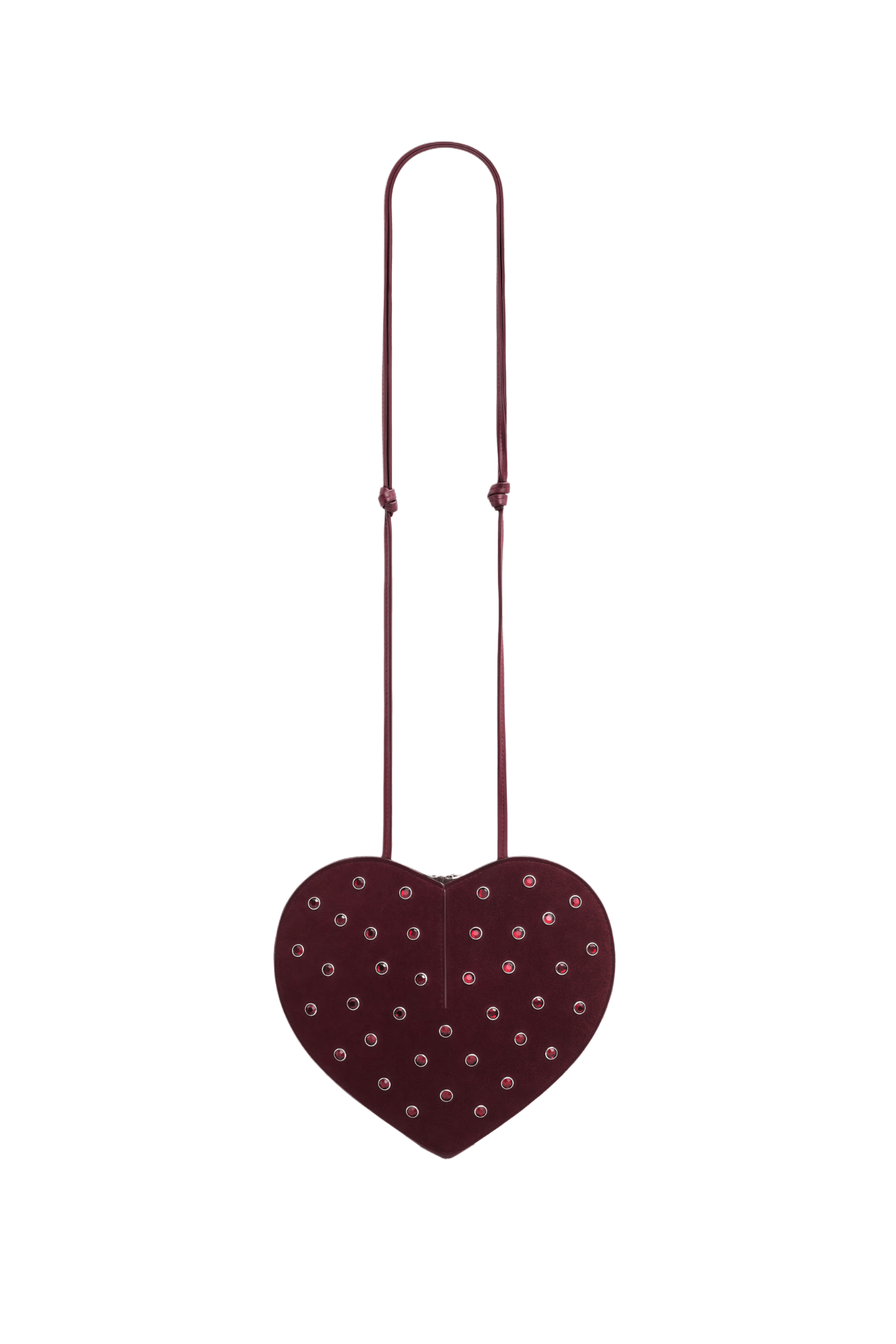 Alaia Le Coeur Bag in Strass Suede Goatskin