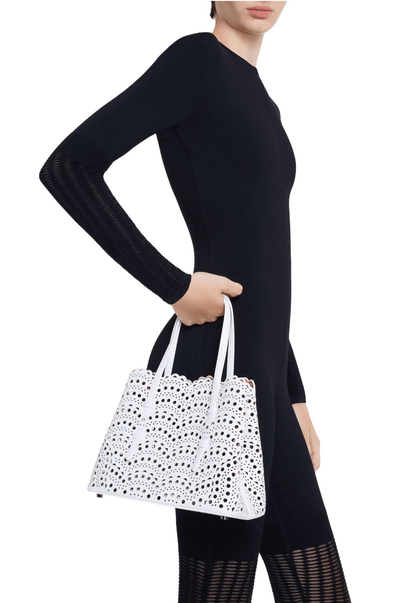 Alaia Mina 25 Bag In Vienne Wave Calfskin