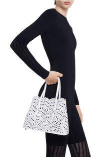 Alaia Mina 25 Bag In Vienne Wave Calfskin